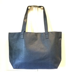 Blue Faux Snakeskin Tote Bag HandbagBloomingdale's